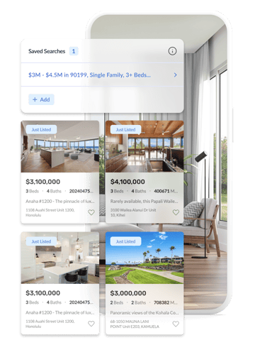 Real Geeks Saved Searches Property Alerts Graphic