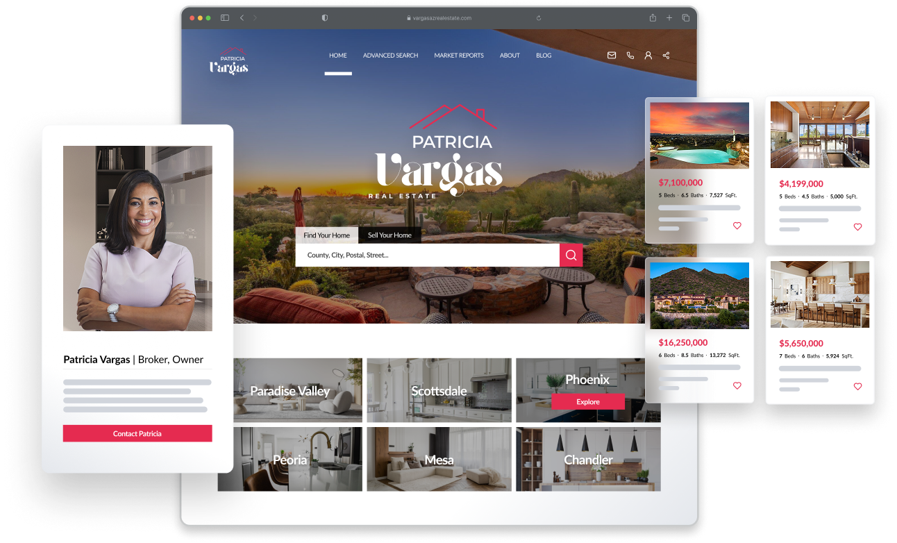 Real Geeks Anna Modern Template Layered Mockup Standard